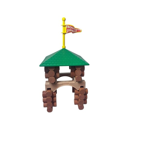 Lincoln Log Frontier Express Replacement Parts Top Tower Flag Logs Fast Shipping - Picture 1 of 13
